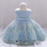 Rochita ocazie bleu - Gradina de flori (Marime Disponibila: 9-12 luni (Marimea, Superbaby