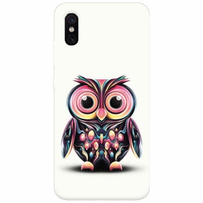 Husa silicon pentru Xiaomi Mi 8 Pro, Colorful Owl Illustration foto