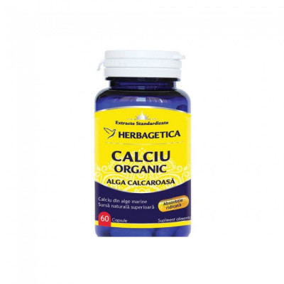 Calciu Organic Herbagetica 60cps foto