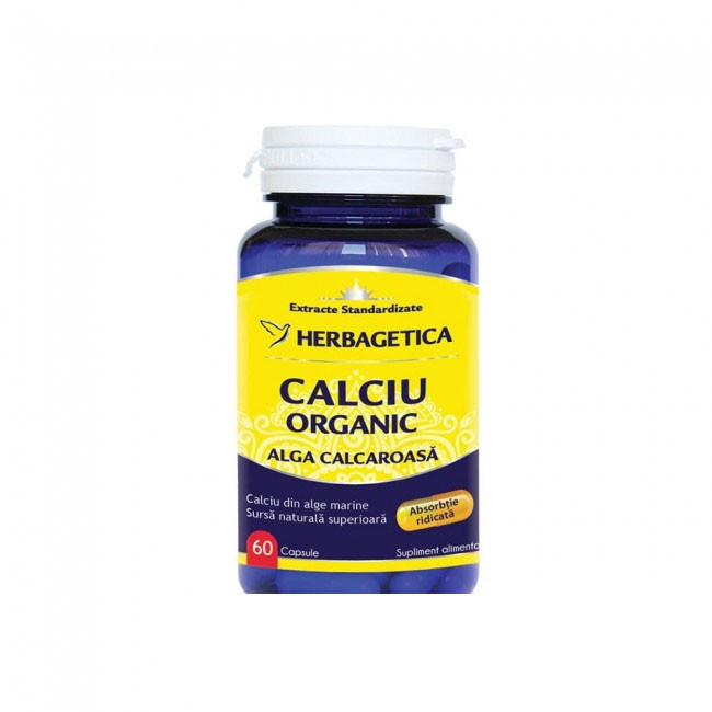 Calciu Organic Herbagetica 60cps