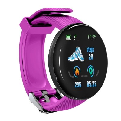 Ceas Smartwatch Techstar&amp;reg; D18, 1.3inch OLED, Bluetooth 4.0, Monitorizare Tensiune, Puls, Oxigenarea Sangelui, Waterproof IP65, Mov foto