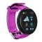 Ceas Smartwatch Techstar&reg; D18, 1.3inch OLED, Bluetooth 4.0, Monitorizare Tensiune, Puls, Oxigenarea Sangelui, Waterproof IP65, Mov