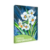 Tablou Fosforescent Narcise, 30x20 cm, Canvas Profesional, Decorativ, Luminează Noaptea