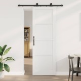 Ușă Glisantă cu Set de Hardware &#039;ORKDAL&#039;Alb Lemn Masiv Pin