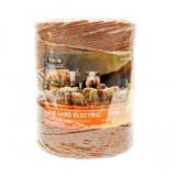 Rola fir portocaliu-verde fi 3mm insertie metalica 3x0.2mm SS+2x0.25mm, rezistenta 0.2 Ohm/m, 500m gard electric Thor