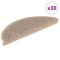 vidaXL Covorașe de scară autoadezive aspect sisal 30 buc. Bej deschis 3365868
