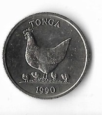 Moneda 5 seniti 1990 - Tonga