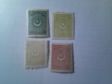Serie mica Turcia 1923-1924 - Stema : 2 pia sarniera , 20para ,3 1/4 si 11 1/4 pia , sarniera