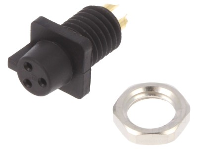 Conector circular 3 pini, 60V, soclu mamă foto