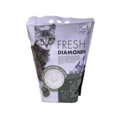 Nisip silicat pentru pisici, FRESH DIAMONDS SILICAT, Lavanda, 5L