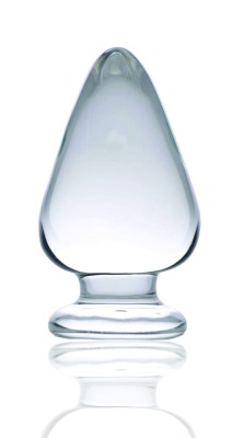 Dop Anal Glass Plug No. 4, Sticla Premium, Transparent, 10.5 cm, Guilty Toys, Sexxify foto