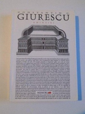 AMINTIRI de CONSTANTIN C. GIURESCU , 2000 foto