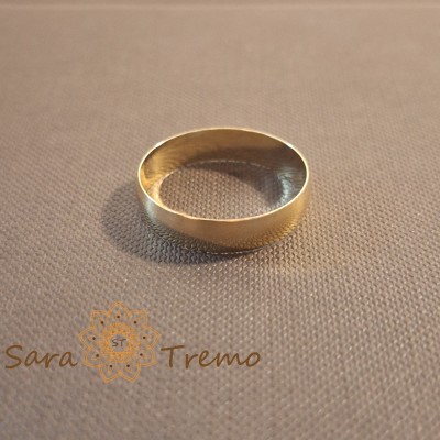 Inel placat cu aur, model simplu tip banda , unisex, latime 5 mm foto