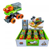 Masinute Dinozauri, cu frictiune, 8 buc/set, Oem