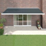 vidaXL Copertină retractabilă, antracit, 5x3 m, textil și aluminiu 3154540