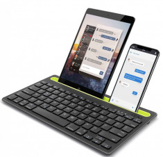 Mini Tastatura Universala Suport Integrat Smartphone Tableta PC Bluetooth Negru foto