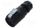 Conector M12 soclu tată 4 pini 4A 250V IP67 drept cablu LUTRONIC 0,5m
