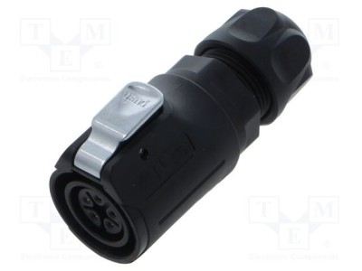 Conector M12 soclu tată 4 pini 4A 250V IP67 drept cablu LUTRONIC 0,5m foto