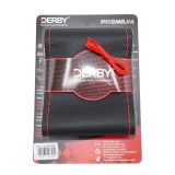 Husa volan neagra cu ac si ata 80 g, cusatura rosie DERBY