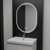 Oglinda LED Ovala, 60x80cm, Velara Touch, Sistem Dezaburire, Dimabila ModernLight Concept