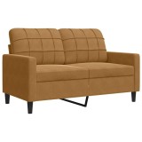 Cumpara ieftin Canapea cu 2 locuri, maro, 120 cm, catifea