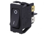 Rocker Switch ON-OFF 16A 250V Black IP40