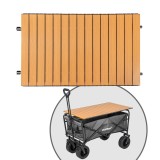 Masa Picnic Premium Carucior Plaja 87x54cm Otel Efect Lemn Multifunctionala Camping, Gradina