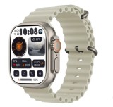 Ceas smartwatch sport, rezistent la apa, pasi, notificari, ecran 2.1 , apelare Bluetooth, monitorizare somn, argintiu JS8 PRO MAX