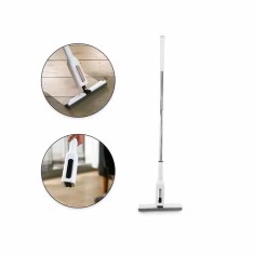 Mop cu scurgere automata, Microfibra/Inox, 5 x 32 x 125 cm, Alb