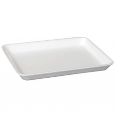 Tavite OTI din Polistiren, 220x175x20 mm, 50 Buc/Set, Tavite Alimentare Polistiren, Tavita Alimentara, Tavite Unica Folosinta pentru Carmangerii, Amba foto