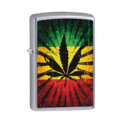 Bricheta originala Zippo, Cannabis Design Rastafari Leaf foto