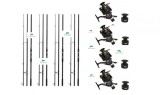 Set 4 Lansete Carp Next 3.6m + 4 Mulinete XP60R, Tambur 6000, 5 Rulmenti