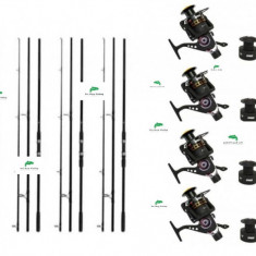 set 4 lansete Next Carp 3.6 m + 4 Mulinete XP60R