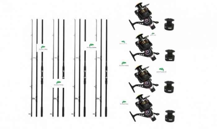 set 4 lansete Next Carp 3.6 m + 4 Mulinete XP60R