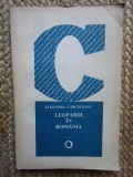 LEOPARDI IN ROMANIA-ELEONORA CARCALEANU