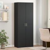 vidaXL Dulap &icirc;nalt negru 70x35x180 cm lemn prelucrat, depozitare, design elegant