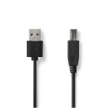 Cablu imprimanta USB 2.0 USB-A tata - USB-B tata 3m negru Nedis