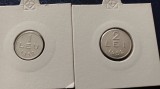 Romania -1 leu 1952+ 2 lei 1952--Replici dupa 1 leu si 2 lei 1952