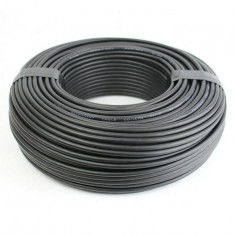 4mm2 (12AWG 1Kw) cablu pentru panouri solare - roșu sau negru - 50 Metri-Culoare Negru