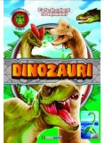 Carte de colorat cu abtibilduri - Dinozauri