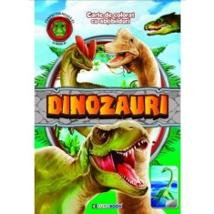 Carte de colorat cu abtibilduri - Dinozauri
