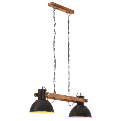 vidaXL Lampă suspendată industrială, negru, 109 cm, 25 W, E27 foto
