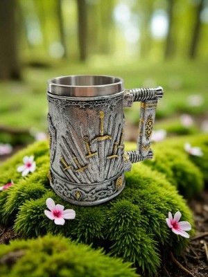 Cană medievală model săbii din inox 500 ml foto