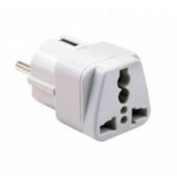 Adaptor priza UK Anglia / US la Europa Active 16A, gri, pentru stecher UK