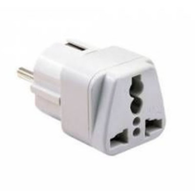 Adaptor priza UK Anglia / US la Europa Active 16A, gri, pentru stecher UK foto