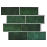 vidaXL Placă de metrou 50 pcs Verde &icirc;nchis 29 x 21 cm 42046143