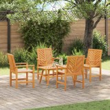 vidaXL Set de lounge pentru grădină 5 pcs Maro Lemn Solid de Acacia 3154130