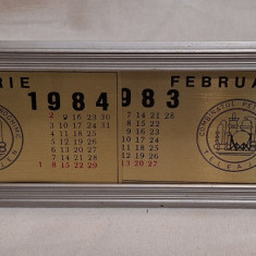 calendar/reclama Combinatul Petrochimic Teleajen, din metal - anul 1983-1984