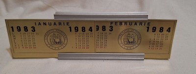 calendar/reclama Combinatul Petrochimic Teleajen, din metal - anul 1983-1984 foto