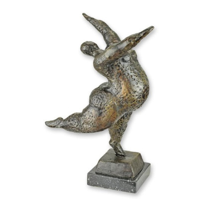 Dansatoare nud-statueta moderna din bronz cu un soclu din marmura TBE-36 foto